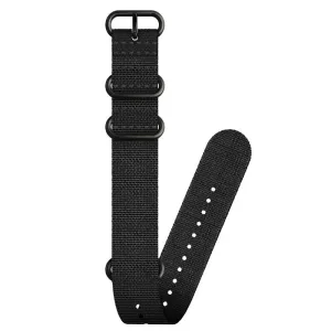 Náramek DIVE 2 24mm Textile Zulu L - black/black