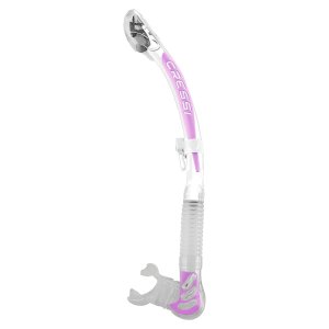 Alpha ultra dry snorkel sil clear/tube white lilac