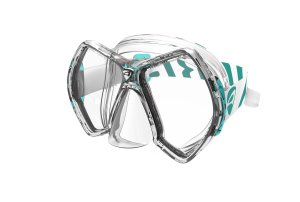 Maska CYANEA, clear/sea