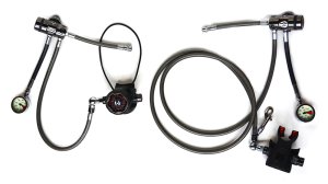 SET SIDE: 2x LX200+2x metal press.gauge+hoses+swivels
