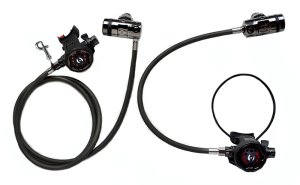 SET TWIN: 2x200LX DIN+2xhadice+metal pres.gauge